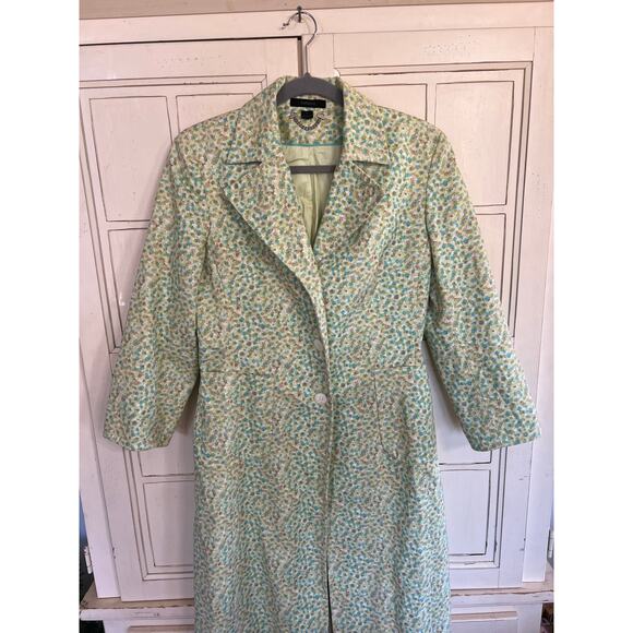 Express size medium long floral pea coat - Picture 2 of 6